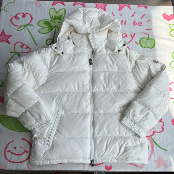 Moncler White Down Jacket - Picture 1 of 8